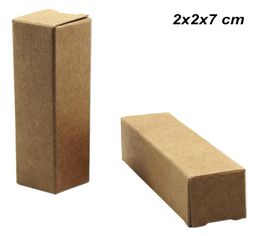 2x2x7 cm Brown 100pcs Kraft Paper Lip Stick Storage Box for Birthday Party Gifts DIY Cardboard Lipstick Perfume Bottle Wedding Pac6929689