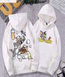 Tom and Jerry Fashion Hoodie Printed Women Men Designer Pullover Sweatshirts Long Sleeved Hooded Clothes for Couples8600408