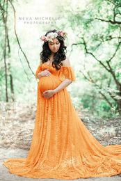 Maternity Lace Dress Gowns for Po Shoot Pregnant Dress Pregnancy Dress Pography Props 240305