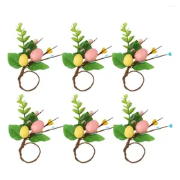 Decorative Flowers 6 Pcs Easter Egg Napkin Ring Rings Household Buckle Plastic Restaurant