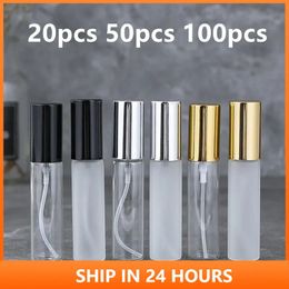 20/50/100PCS 5ML 10ML 15ML Clear Frosted Glass Perfume Bottle Spray Atomizer Empty Sample Vials Refillable Mini Sprayer Bottle 3 240229