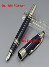 Many style Great John Kennedy Dark Blue Metal Rollerball pen Ballpoint pen Fountain pens office school supplies with JFK Serial 2192031