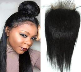 Vietnamese Human Hair Straight Lace Closure Bleached Knots Brazilian Peruvian Indian Malaysian Closure Piece with Baby Hair FDSHIN5200269