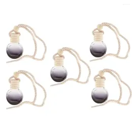 5Pcs 10ml Empty Essential Oil Bottle Car Hanging Pendant Home Decor Round