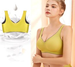 Latex underwear women without underwire small chest gathered bra beauty back thin sports vest type to receive a second breast9285690