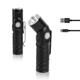 Mini Strong Light High Range Type-C Rechargeable Aluminium Alloy Outdoor Flashlight 326515