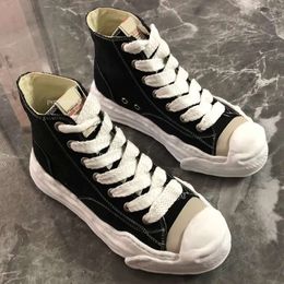 Woman Sneakers MMY High Top Maison Canvas Shoes for Women Mihara Male Sneakers Black Solid Yasuhiro Man Sneakers 37