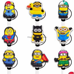 Drinking Sts Yellow Baby Elf Sile St Toppers Accessories Er Charms Reusable Splash Proof Dust Plug Decorative 8Mm/10Mm Drop Delivery Oturg