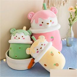 Stuffed Plush Animals 25Cm Boba P Toys Soft Fruit Milk Tea Cup Toy Bubble Pillow Cushion Kids Gift Drop Delivery Gifts Otnz7