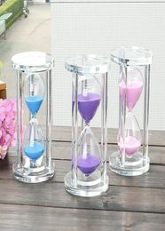 153060 minutes cylindrical crystal hourglass mini timer glass crafts Valentine039s Day creative gifts2265076