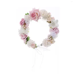 Headpieces Flower Wreath For Women Gentle Colour Handmade Cloth Valentine's Day Christmas Gift