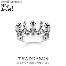 Wedding Rings The Lord of the Rings Crown European Style Loyalty Womens Exquisite Jewellery 2021 Bohemian New Gift Printing Q240315