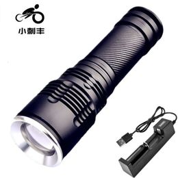 Strong Telescopic Zoom Mini Outdoor Self-Defense Flashlight Ultra Strong Light Small Household Appliances 847229