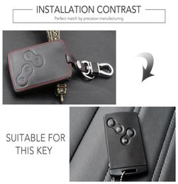 Remote 4 B Leather Key Case Cover For Renault Koleos Laguna 2 3 Megane 1 2 3 Sandero Scenic Captur Clio Duster Fluence2926268