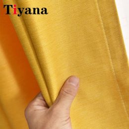 Curtains Modern Cotton Linen Bedroom Blackout Curtains For Living Room Yellow DoubleSided Linen Curtain Kitchen Fabric Drapes Cortinas