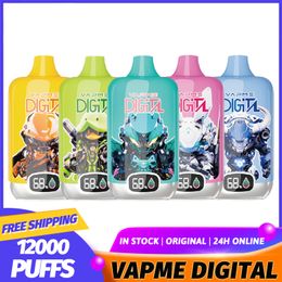 Original VAPME Vaper Digital Box Puff 15000 Puff 12000 vape puff 12k Disposable Vapers Puffs Vapes Disposable Prefilled Desechables VS tornado bang vape bang box