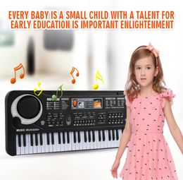 1pc multifunction 61 keys early education music toy electronic keyboard with mikephone kid piano organ record playback with retail1988406