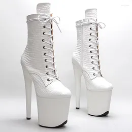 Dance Shoes Fashion Sexy Model Shows PU Upper 20CM/8Inch Women's Platform Party High Heels Pole Boots 415