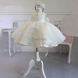 Girl's Dresses White Tutu newborn christening princess birthday children christening girl clothes pink summer dresses Vestidos 1 year 240315