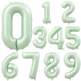 Party Decoration 40inch Olive Green Air Balloon Giant Number Foil Helium Happy Birthday Baloons 1 2 3 4 5 6 Babyshower Baby Shower Globos