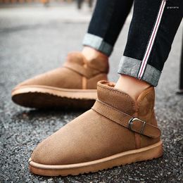 Casual Shoes Winter Solid Color Plush Cotton For Men And Women's Warmth Snow Boots Plus Size 36-45 Lightweight Couple