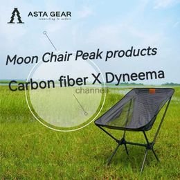 Camp Furniture ASTA GEAR Outdoor camping super lightweight foldable carbon fiber ultralight moon chair YQ240315