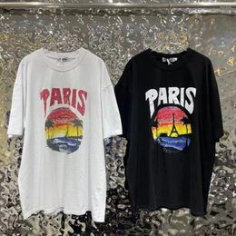 Men's T Shirts Et0358 Fashion Tops & Tees 2024 Runway Luxury European Design Print Party Style T-Shirts Clothing