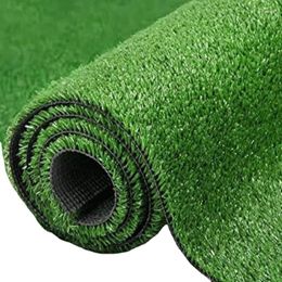 Decorative Flowers Artificial Turf For Outdoor 6 X 15 FT Fake Mat Synthetic Lawn Garden Landscape Backyard Balcony Patio Carpet