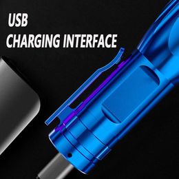 New Multifunctional Small LED Mini Outdoor Home Long-Range ABS Charging Portable Strong Light Flashlight 750261