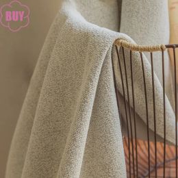 Curtains 2023 Nordic Style Curtains for Living dining Room Bedroom Beige Simple Thickened Thermal Insulation Imitation Cashmere Custom