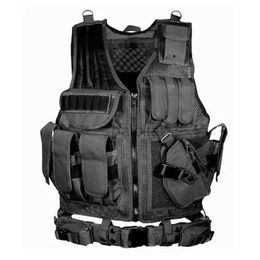 Vests Swat Tactical Chest Jacket med säkerhetsjusteringskläder Cosplay Hunting Vest Camping Accessories 240315