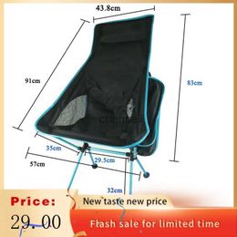 Camp Furniture Moon Chair Recliner Wild Camping Large Lengthened Outdoor Folding Chair Fishing Chair Aluminum Alloy Belt Pillow YQ240315