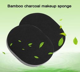 Sponges Applicators Cotton Natural Black Bamboo Charcoal Face Clean Sponge Wood Fibre Wash Beauty Makeup Accessory Cleaning Puf3709707