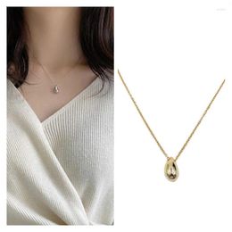 Pendants Cute Pea Gold Pendant Female Choker Necklaces Women Charms 925 Sterling Silver Necklace For Lady Clavicle Chain On Neck Bijou