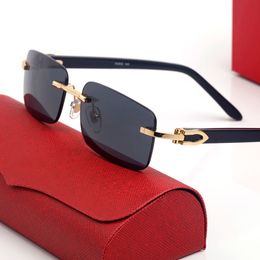 Cartier Designer sunglasses classic square Leisure sunglasses for women men Luxury fashion frames cartiere sunglass with box