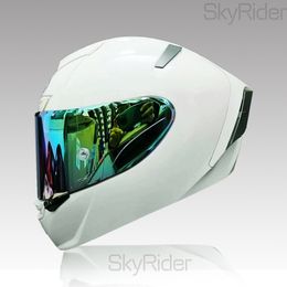 Full Face shoei X14 X-Fourteen glossy white Motorcycle Helmet anti-fog visor Man Riding Car motocross racing motorbike helmet