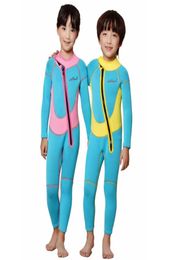 Kids boys girls full body diving suit children antiuv 25MM Neoprene OnePiece swimming wetsuit baby warm Snorkelling clothing7542946