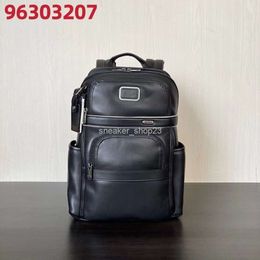 2024 TUMIIS Pack Mens Compact Backpack Bag Men's Business Minimalist Designer Leather Travel Leisure Back Computer 96303207 Q8AR