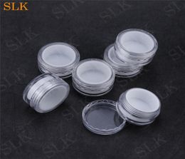 Clear white liner silicone plastic jar 5ml wax dab container whole cheap containers base outsides acrylic jar for vape1135294