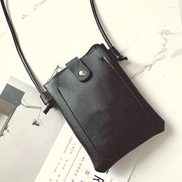 Evening Bags Women's Fashion Small Mobile Phone Bag PU Buckle Safety Shoulder Student Crossbody Girl