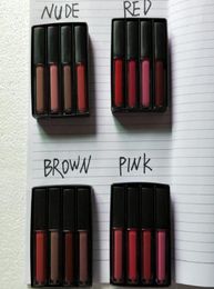 Liquid Lipstick Kit The Red Nude Brown Pink Edition Mini Liquid Matte Lipstick 4pcsset 4 x 19ml 2468077