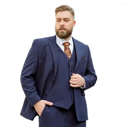 Men's Suits Fat Suit Big Size Men Plus Fertilizer XL Professional Dress Loose Elastic Jacket Coat Wedding 2024