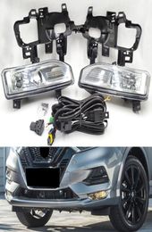 2PCS High Quality Car Front Bumper Fog Lamp cover Kit For NISSAN Qashqai 2018 2019 2020 Halogen Fog Light Harness Switch7104204