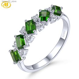 Wedding Rings Natural Diode Solid Pure Silver Ring 1.1 Carat True Emerald Womens Exquisite Jewellery S925 Japanese Gift Q240315