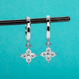 AnuJewel 3mm Hoop Womens Earrings 925 Sterling Silver Lab Created Diamond Drop Jewellery Wholesale 240227