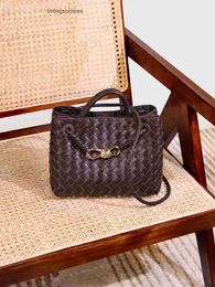 Botteg Venet High end bags for Jodie Bag Pouch Andiamo High Tote New Metal Knot Leather Woven Shoulder Large Capacity Crossbody Original 1:1 with real logo and box