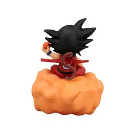 Action Toy Figures 10CM Anime Doll Z Super Saiya Goku Sitting On The Clouds PVC Action Figure Model Gift Kids Toys Decor Cake Ornaments