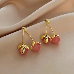 Stud Earrings Metal Cherry European And American Style Personality Fashion Ms Girl Look At The Wedding Accessories