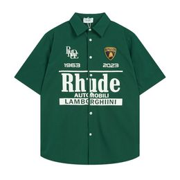 Polo Shirt Designer Polo Shirt Tshirt Mens Polos Men Po for Mens New Style High Quality Rhude Shirt S-Xl 9c