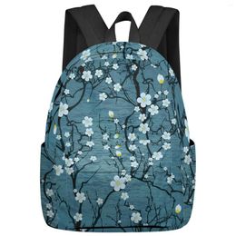 Backpack Tree Flower Bud Abstract Water Wave Student School Bags Laptop Custom For Men Women Female Travel Mochila